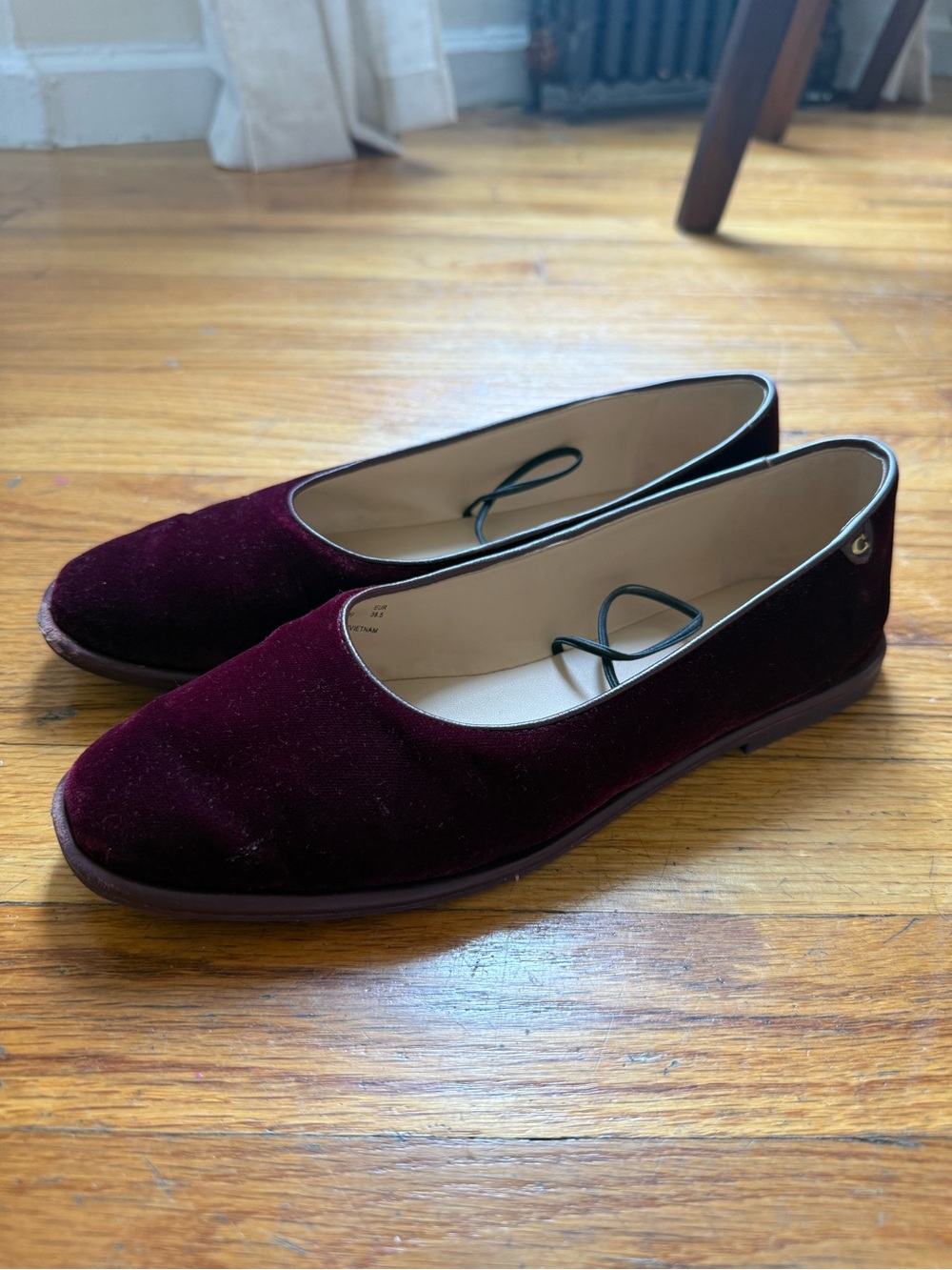 Coach Emilia Mary Jane flats  Burgundy